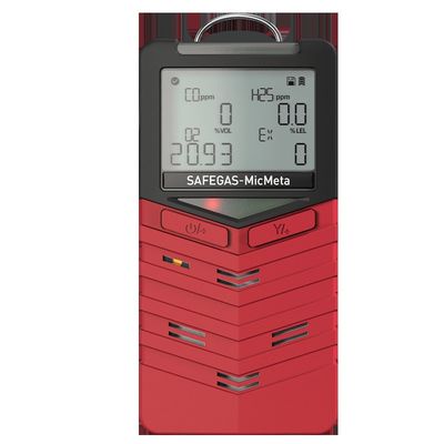 CO H2S O2 LEL için IECEx ATEX EMC Sertifikalı Difüzyon Tipi Çoklu Gaz Dedektörü, Veri Kayıtlı Taşınabilir 4 Gaz Monitörü